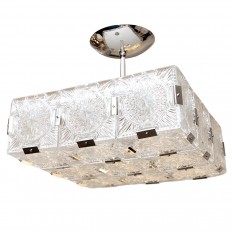 Square glass tile cut flush mount